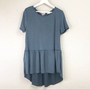 Mote Babydoll High Low Tee With Tie Back